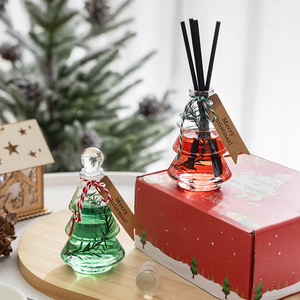 Christmas Tree Glass Reed <b>Diffuser</b> Home Hotel Aroma Decor Long Lasting Air Freshener For Bedroom - Product Image 1