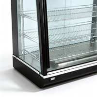 Vitrine chauffante électrique en verre incurvé pour équipement de restauration, présentoir chauffant commercial pour boulangerie et restauration rapide