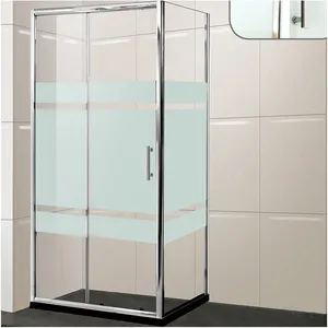 Stand Up Inside Moving Shower Door Kit Bathroom Glass Sliding Shower Cubical Door Glass Free Standing Shower Door