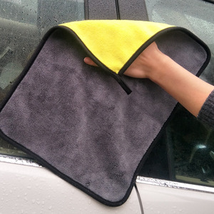 Serviette de lavage de voiture en polaire corail 30x40cm, double face, épaissie, suspendable, serviette à main multifonctionnelle, chiffon de nettoyage - Product Image 2