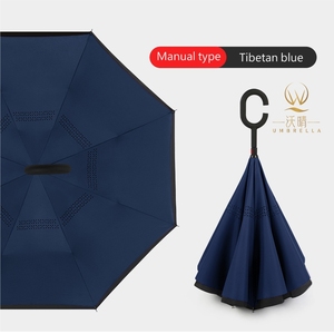 Parapluie extérieur coupe-vent Anti-uv, bonne qualité, avec poignée en forme de C, imperméable, coupe-vent, coupe-vent, droite, pour la plage - Product Image 3