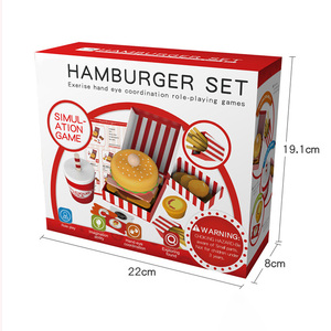 Set Giocattolo in Legno per Bambini Cucina Fai-da-Te Educazione Precoce Gioco di Ruolo Simulazione Fast Food Set Puzzle - Product Image 4