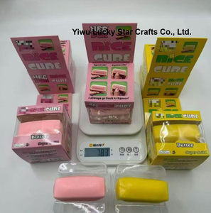 ของเล่นบีบคลายเครียดดีไซน์ใหม่ แป้งบีบเนื้อนุ่ม รูปแท่งเนย สีชมพูเหลือง ของเล่นบีบเนย Needoh - Product Image 6