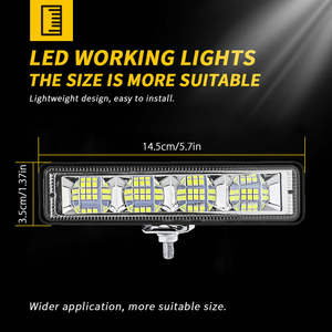ระบบไฟส่องสว่างอัตโนมัติ LED สีขาวสว่างพิเศษ 3030 24SMD กันน้ำ ไฟสปอตไลท์แบบแท่ง สำหรับรถยนต์ SUV ไฟตัดหมอก - Product Image 5
