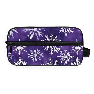 Snowflake Design Customs logo Zipper Portable <b>Toiletry</b> <b>Storage</b> Bag Waterproof Fashion Large Capacity Wash Bag - Product Image 2