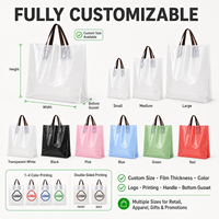 Sac de transport personnalisable en PE découpé avec poignée souple de sécurité, logo sur mesure pour emballage de vêtements de boutique et bijoux