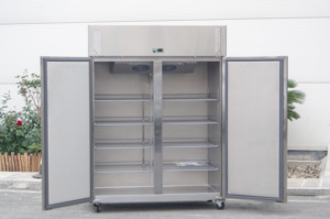 Frigo industriale <span class=keywords><strong>a</strong></span> due porte in acciaio inossidabile per ristoranti con <span class=keywords><strong>frigorifero</strong></span> verticale di <span class=keywords><strong>grande</strong></span> capacità - Product Image 3