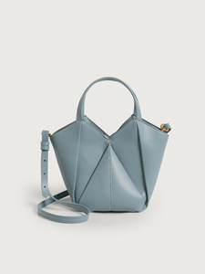 Sac fourre-tout pliable <span class=keywords><strong>g</strong></span>éométrique <span class=keywords><strong>ZA</strong></span> pour femme en cuir PU, mini sac seau avec bandoulière amovible pour les trajets quotidiens et le shopping - Product Image 2