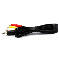 Câble adaptateur audio-vidéo 3,5 mm 4 pôles mâle vers 3 RCA femelle pour voiture et haut-parleur avec gaine en PVC, convertisseur de cordon stéréo