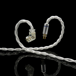 Câble d'écouteurs IEM équilibré à quatre cœurs en cuivre sans oxygène de haute pureté plaqué argent avec gaine en PVC 3,5 mm 2 broches 0,78 QDC V14 VX V6 8Pro - Product Image 6