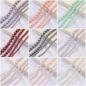 Cuentas de perlas de imitación gris Mineral de alta calidad Zhubi 4 6 8 10mm cuentas de perlas de vidrio redondas de buen grado para pulseras DIY - Product Image 6