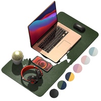 Alfombrilla de Escritorio de Cuero PU Impermeable de Doble Cara y Tapete Antideslizante para Mesa de Computadora