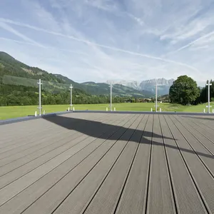 WPC-tablero de cubierta de madera para terraza, suelo duradero de núcleo hueco, tablones de suelo, panel ajustado, cubierta compuesta