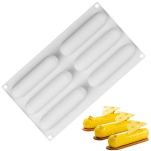 Wholesale 8-Piece Silicone Molds Long Finger Biscuit Feinan Snow Bar Mousse Ice Tray <b>Cake</b> <b>Tool</b> 100g OPP Bag Rectangle Numbered - Product Image 4