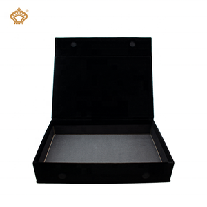 Sang Trọng Handmade Lật Top Giấy Bao Bì Nhung Hộp Đồ Trang Sức Thấp Moq Cho Biểu Tượng Tùy Chỉnh Quà Tặng - Product Image 3