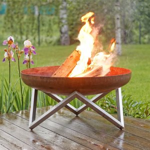 Best Outdoor BBQ Brazier Multi Fuel Antique Rusty <strong>Camping</strong> <strong>Fire</strong> <strong>Pit</strong> - Product Image 1