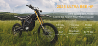 Prêt à être expédié : Moto électrique Sur Ron Ultra Bee 74V à transmission intermédiaire Surron Ultra Bee