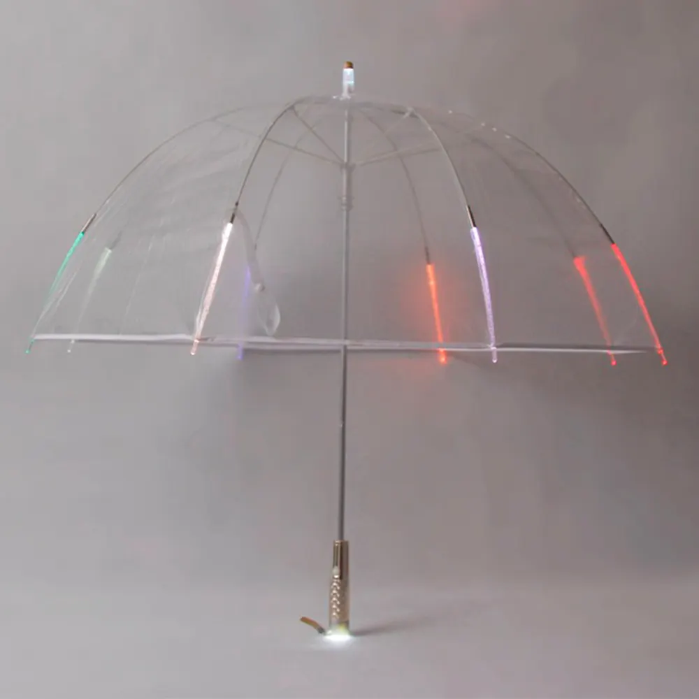 Spezielle gerade Regenschirme Kugelform, Griff mit Diamant-High-End-Regenschirmen Transparenter Läufer/