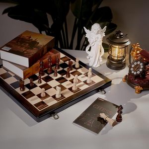 Juego <span class=keywords><strong>de</strong></span> <span class=keywords><strong>Ajedrez</strong></span> Magnético <span class=keywords><strong>de</strong></span> Madera, Tablero Plegable <span class=keywords><strong>de</strong></span> 15 Pulgadas con 2 Reinas Adicionales <span class=keywords><strong>de</strong></span> Madera, Juegos <span class=keywords><strong>de</strong></span> Mesa Hechos a Mano para Viajes, para Profesionales y Principiantes - Product Image 6