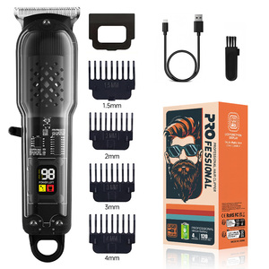 Rasoio Elettrico Trasparente per Barba da Uomo con Pettini Guida, Ricaricabile Senza Fili, <span class=keywords><strong>Piccolo</strong></span> Trimmer per Capelli - Product Image 1
