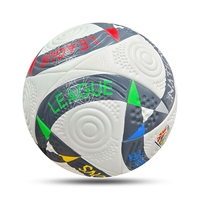 Ballon de football professionnel taille 5 en PU thermocollé avec logo personnalisé pour entraînement et matchs, achat en gros pour l'entraînement des compétences de football