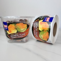 Étiquettes/autocollants personnalisés en vinyle de qualité alimentaire, imperméables, forme personnalisée, emballage, étiquettes imprimées en offset personnalisées, contenants à emporter pour aliments