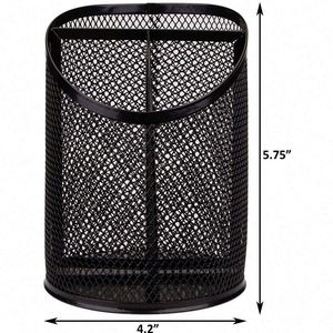 Hot Sale 3 Compartments Desktop Wire Metal Mesh Black Pen Pencil Holder for Office and School Wireless <b>Charger</b> with Pen Holder - Product Image 5
