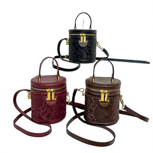 Bolsos de Hombro Tipo Cubo Vintage de Moda para Mujer, con Forro de PU y Poliéster, Diseño de Piel de Serpiente, Gran Venta - Product Image 1