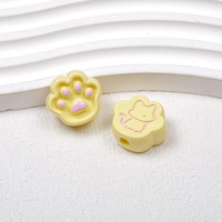 Perles en acrylique 20*18*10mm, motifs patte d'ours, chat, empreinte de pied de chiot, à grand trou, pour la fabrication de bijoux, bracelets européens et cadeaux