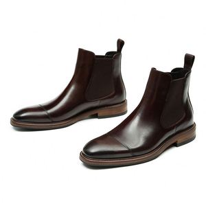 Botas Chelsea Británicas de Triple Conector, Hechas a Mano, de Alta Gama, de Cuero Pulido, de Piel de Vaca, para Hombre, Modelo Mardi - Product Image 1