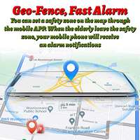 Mini montre GPS 4G VFA81 pour personnes âgées atteintes de la maladie d'Alzheimer, montre intelligente avec localisateur GPS, détection de chute, SOS, moniteur vocal d'urgence, double SIM