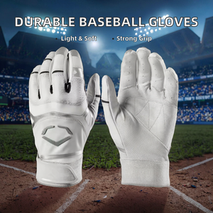 OEM Baseball Batting Gloves Cabretta Leather Durable Anti-Slip <b>Hook</b> Loop Closure Lightweight Breathable Left Hand Adult Blue - Product Image 2