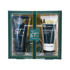 Ensemble cadeau de voyage pour <span class=keywords><strong>homme</strong></span> ST DEONA, 3 pièces, vert, <span class=keywords><strong>shampoing</strong></span>, revitalisant, <span class=keywords><strong>gel</strong></span> <span class=keywords><strong>douche</strong></span>, crème à raser <span class=keywords><strong>2</strong></span> <span class=keywords><strong>en</strong></span> <span class=keywords><strong>1</strong></span> - Product Image 1