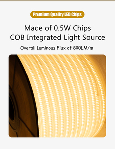 COB 220V High Voltage Flexible Outdoor Waterproof <b>LED</b> Tape for Home Engineering Lighting High Voltage Soft <b>Light</b> <b>Bar</b> - Product Image 3