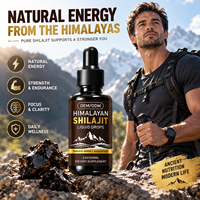Gouttes liquides de Shilajit de l'Himalaya à marque privée 1000mg – Supplément haute concentration pour l'énergie et le soutien immunitaire 60ml