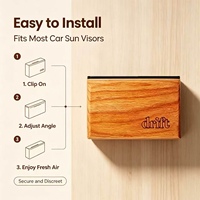 Diffuseur de parfum de luxe en bois pour voiture, à clipser sur pare-soleil, avec logo personnalisé, par évaporation naturelle longue durée, vente en gros