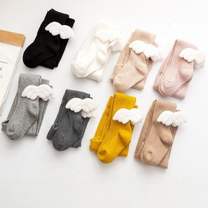 Mallas de primavera y verano para niñas, color caramelo, finas, baratas, de algodón peinado, medias con alas de <span class=keywords><strong>Ángel</strong></span> para niños, pantimedias blancas para niñas - Product Image 1