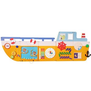 Centro de Actividades Montessori de Madera Q&M con Temática de Barco, Tablero Sensorial para Jardín de Niños, Preescolar, Área de Juego Comercial, Tablero de Actividades - Product Image 2
