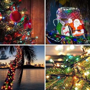Guirlandes lumineuses de Noël extérieures IP65 étanches basse tension vert foncé, éclairage ciel étoilé pour arbres de jardin 10m/12m - Product Image 3