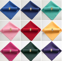 Serviettes non tissées pré-pliées personnalisées style oiseau de paradis, vente en gros OEM, 16 couleurs, pour mariage, banquet, fête, décoration de table