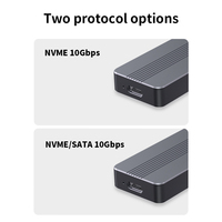Boîtier adaptateur externe USB 3.2 Gen 2 en aluminium CNC pour SSD M.2 NVMe, lecteur de disque SSD externe basé sur PCIe uniquement pour NVMe
