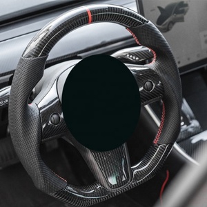 Pièces de course automobiles, housse de volant de voiture, volant en fibre de carbone, télécommande pour <span class=keywords><strong>Tesla</strong></span> <span class=keywords><strong>Model</strong></span> 3 - Product Image 5