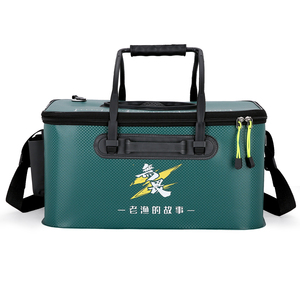Seau de pêche pliable en EVA épaissi, portable, étanche, pour poissons vivants, avec <span class=keywords><strong>trou</strong></span> pour pompe à oxygène - Product Image 1