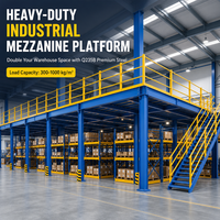 Plateforme en acier sur mesure pour mezzanine, stockage multi-niveaux, augmentation de l'espace utilisable en entrepôt pour atelier industriel, directement de l'usine