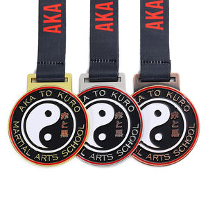 تخصيص شعار المينا الناعمة فنون الدفاع عن النفس المدرسة ميدالية الرياضة 1 <span class=keywords><strong>2</strong></span> <span class=keywords><strong>3</strong></span> - Product Image 1