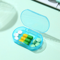 Mini boîte à médicaments moderne et simple à 3 compartiments, portable, pour transporter trois repas par jour, boîte de rangement pour pilules en plastique transparent, marque OEM