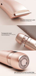 <span class=keywords><strong>Rasoir</strong></span> électrique 2-en-1 <span class=keywords><strong>pour</strong></span> femmes, double lame, sans fil, rechargeable, tondeuse bikini, machine d'épilation du corps et du nez - Product Image 3