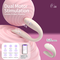 Stimulateur clitoridien vibrant sans latex, étanche IPX7, 9 vitesses, télécommande sans fil, silicone, forme en C, double extrémité