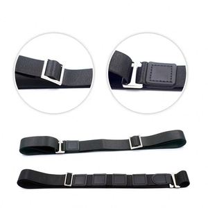 Wholesale 2.5CM Width Cotton Elastic Adjustable <b>Black</b> Belt for <b>Men</b> Women Shirt Stays Holder Comfortable Breathable Tummy Tucking - Product Image 6