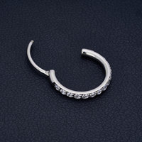 Anneau segmenté en titane ASTM F136 avec pierre CZ pour piercing, anneau de nez, clicker pour mamelon, cartilage d'oreille, tragus, hélix, lèvre, bijoux de corps